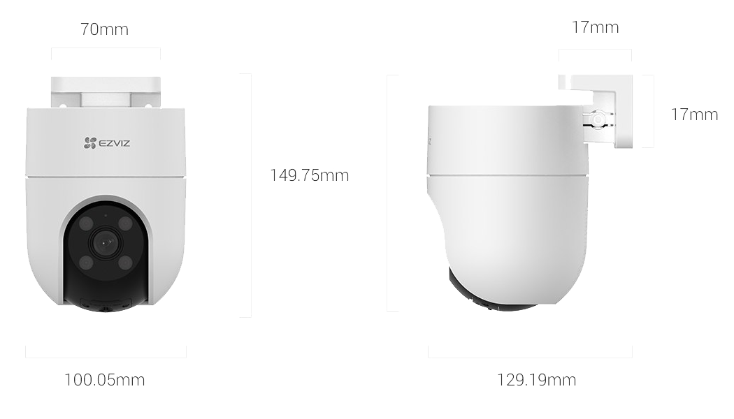 CAMARA EZVIZ H8C 3MP PANTILT EXTERIOR 4MP CS-H8C-R200- 1K3WKFL